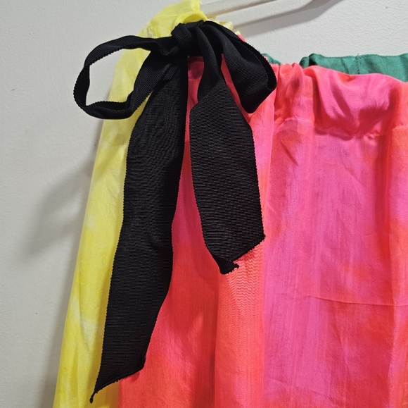 Rachel Comey The Jest Silk Neon Color Block Oversized Top Sz. 2 - Picture 4 of 10